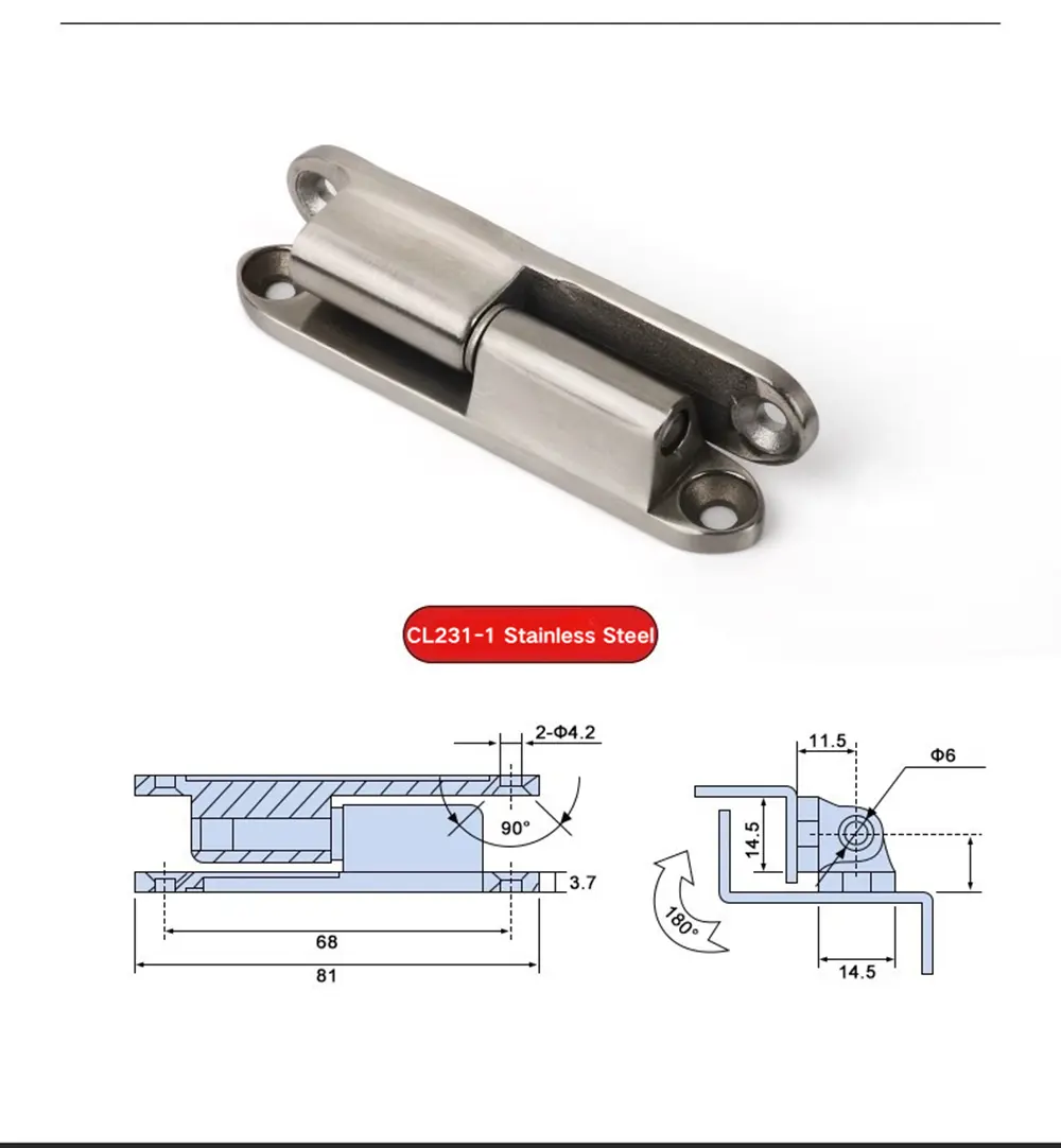 Cabinet Door Pivot Central Shaft Hinges