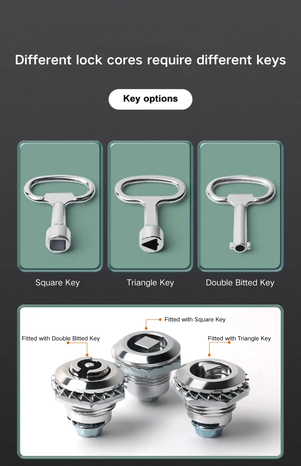 Zinc Alloy Double Bit Key